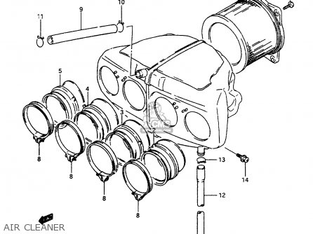 AIR CLEANER - GSX600FU2 1997 (V) GERMANY (E22)