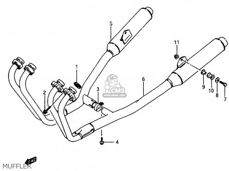 MUFFLER - GSX600FU2 1997 (V) GERMANY (E22)