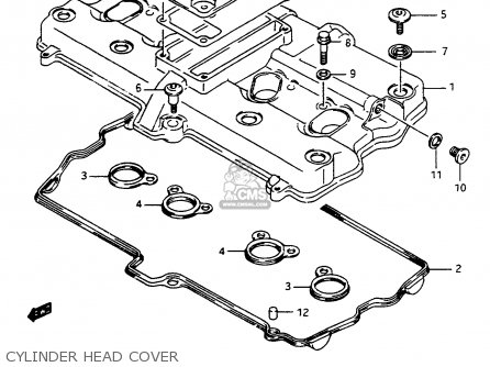 CYLINDER HEAD COVER - GSX600FU2 1997 (V) GERMANY (E22)