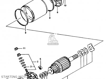 STARTING MOTOR - GSX600FU2 1997 (V) GERMANY (E22)