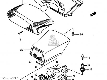 TAIL LAMP - GSX600FU2 1997 (V) GERMANY (E22)