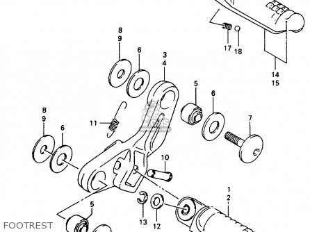 FOOTREST - GSX600FU2 1997 (V) GERMANY (E22)