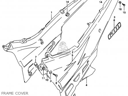 FRAME COVER - GSX600FU2 1997 (V) GERMANY (E22)