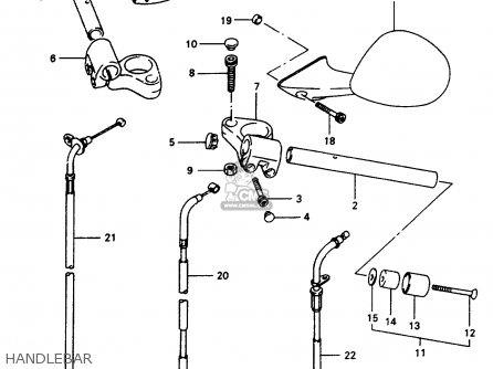 HANDLEBAR - GSX600FU2 1997 (V) GERMANY (E22)