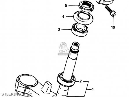 STEERING STEM - GSX600FU2 1997 (V) GERMANY (E22)