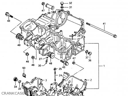 CRANKCASE - GSX600FU2 1997 (V) GERMANY (E22)