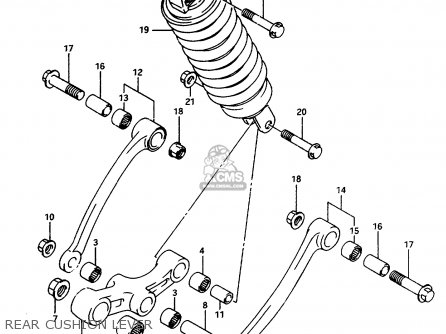 REAR CUSHION LEVER - GSX600FU2 1997 (V) GERMANY (E22)