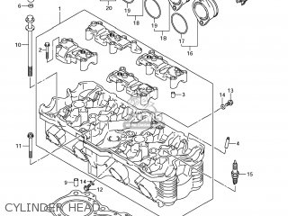 CYLINDER HEAD - GSX650F 2008 (K8) USA (E03)
