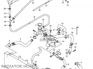 RADIATOR HOSE - GSX650F 2008 (K8) USA (E03)