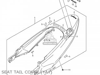 SEAT TAIL COVER (YAY) - GSX650F 2008 (K8) USA (E03)