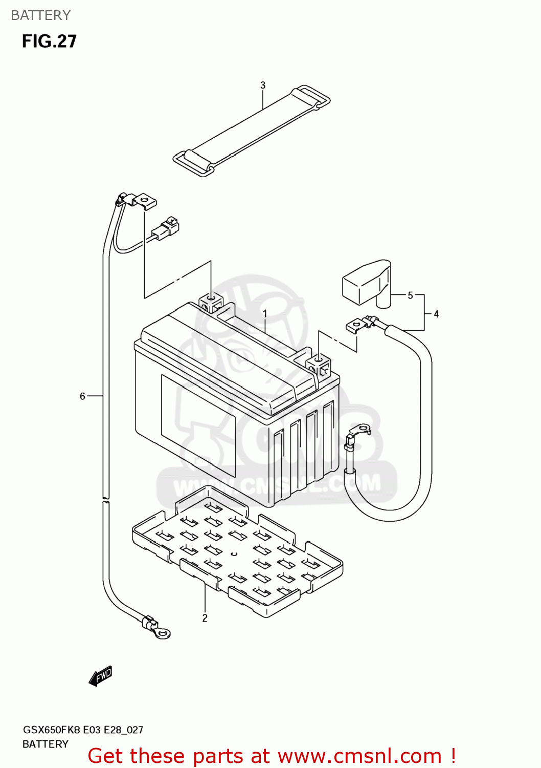 BATTERY GSX650F 2009 (K9) USA (E03)