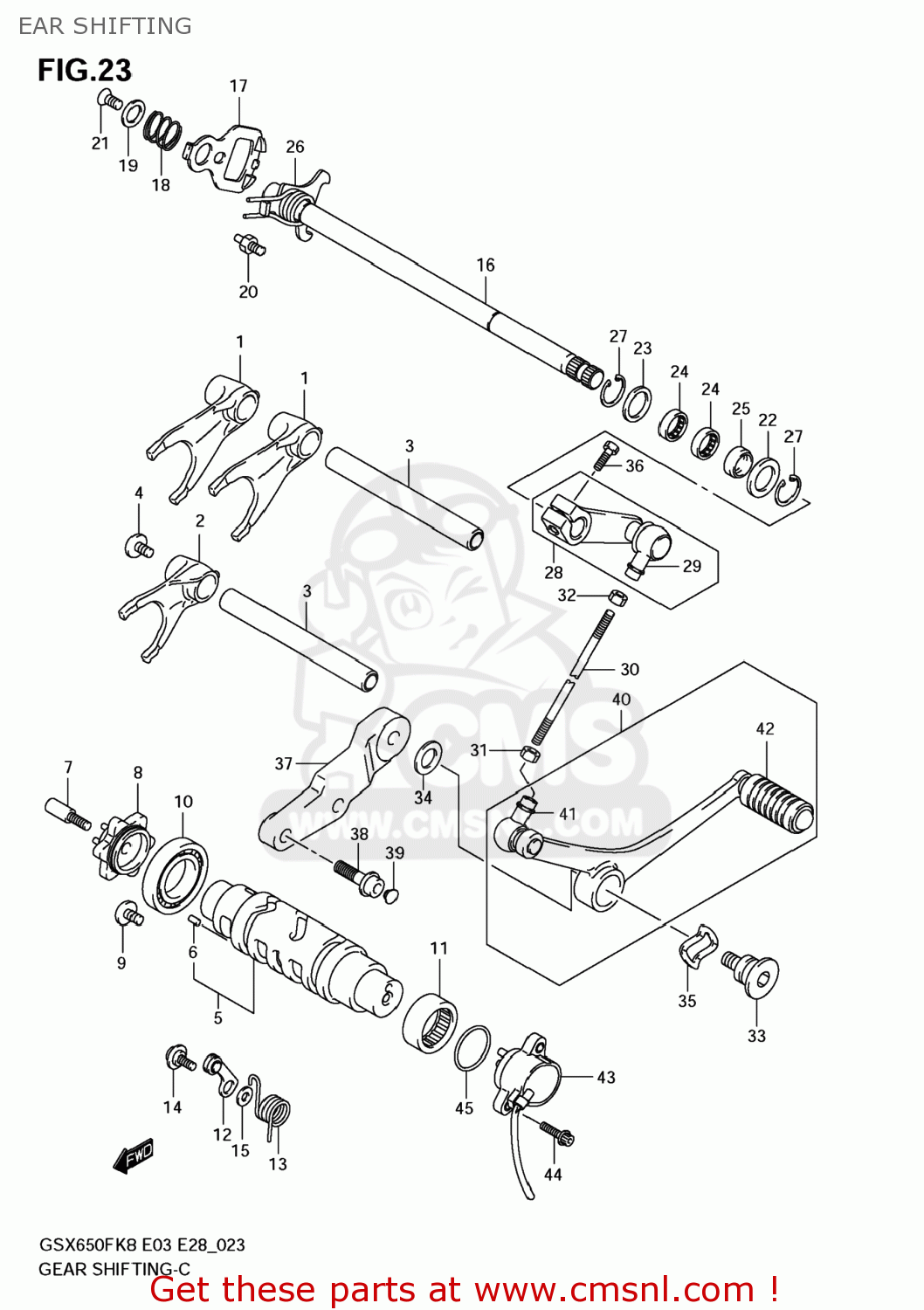 EAR SHIFTING GSX650F 2009 (K9) USA (E03)