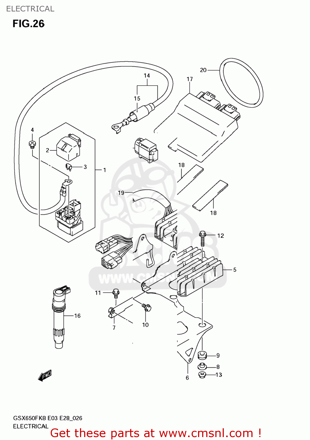 ELECTRICAL GSX650F 2009 (K9) USA (E03)