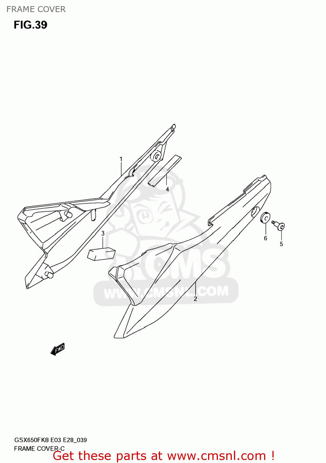 FRAME COVER GSX650F 2009 (K9) USA (E03)