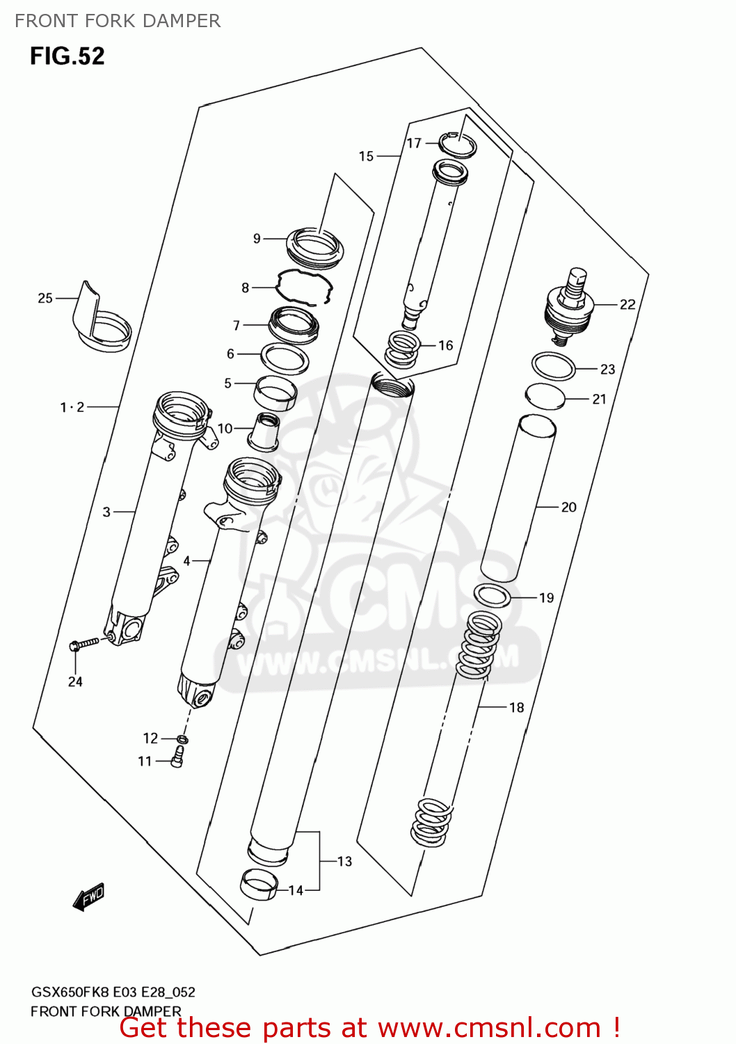 FRONT FORK DAMPER GSX650F 2009 (K9) USA (E03)