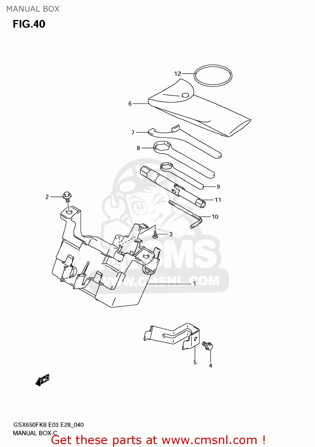 MANUAL BOX GSX650F 2009 (K9) USA (E03)