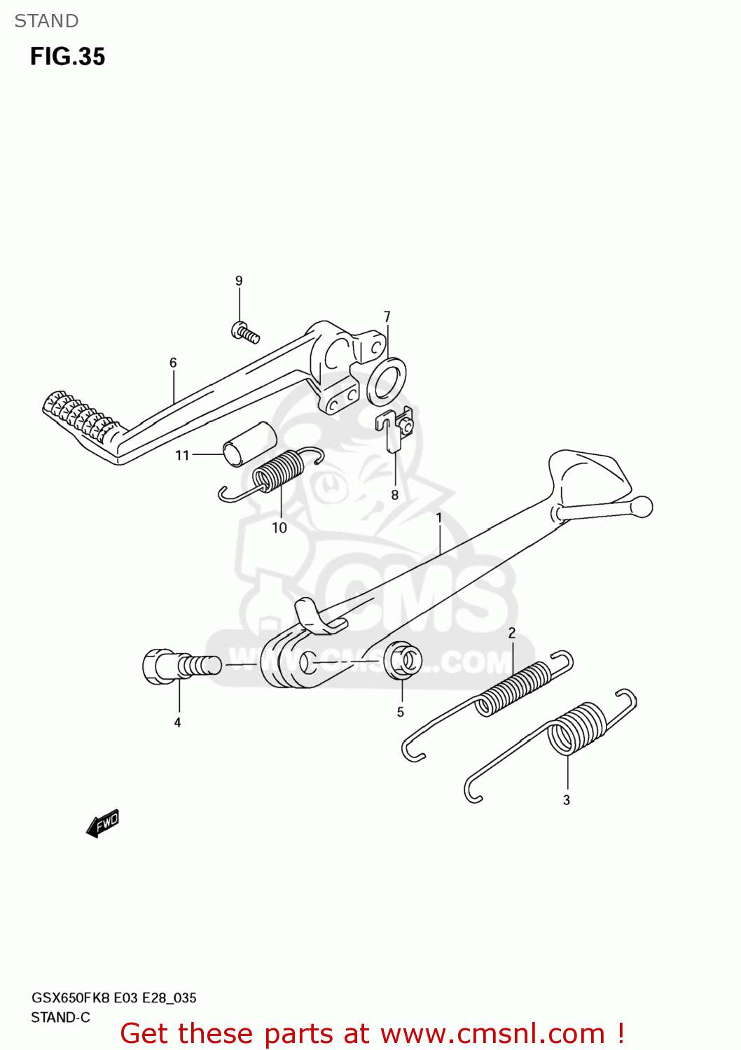 STAND GSX650F 2009 (K9) USA (E03)