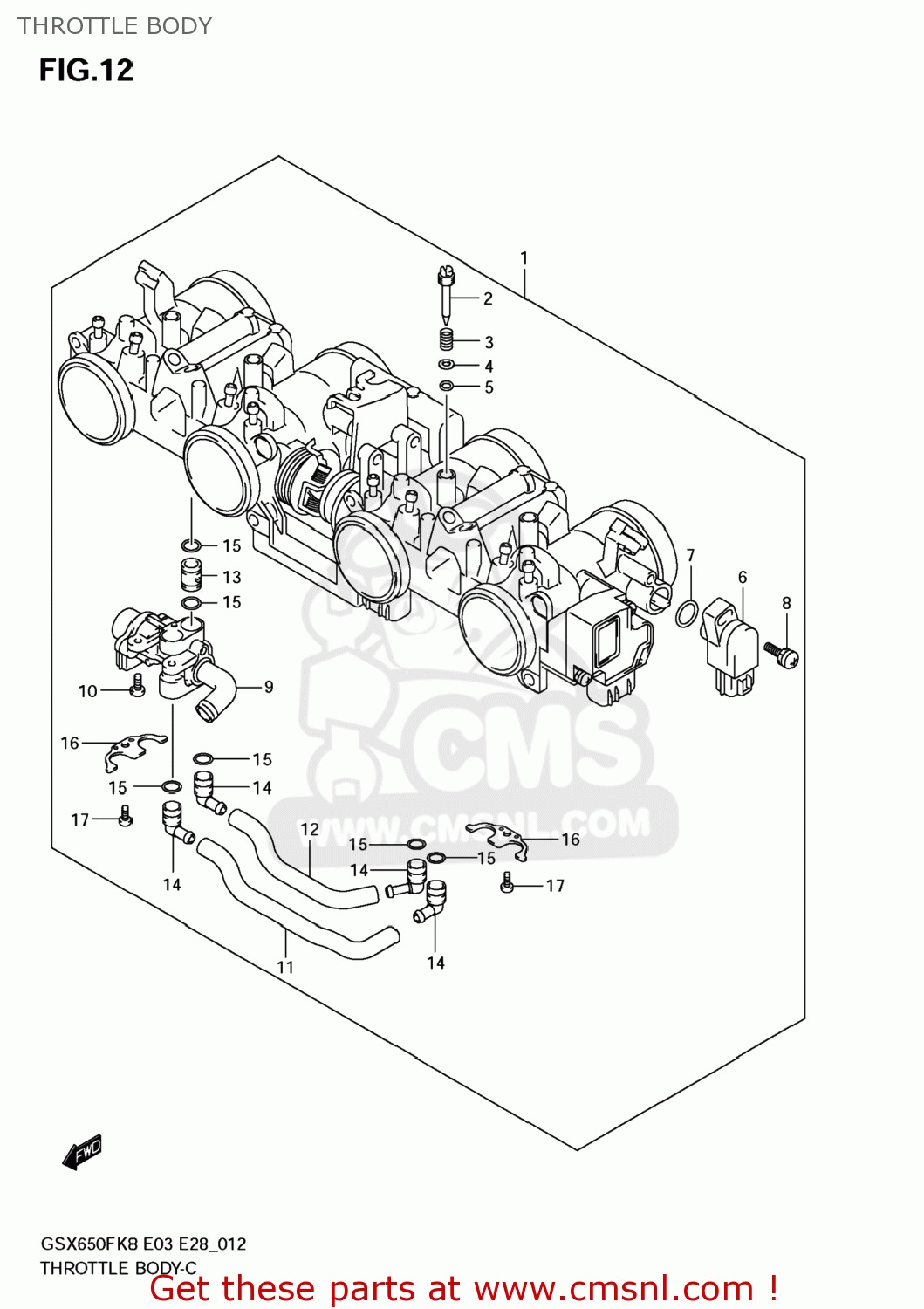 THROTTLE BODY GSX650F 2009 (K9) USA (E03)