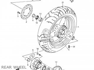 REAR WHEEL - GSX650F 2009 (K9) USA (E03)