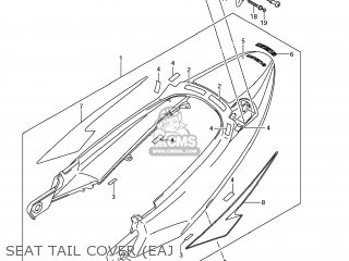 SEAT TAIL COVER (EAJ - GSX650F 2009 (K9) USA (E03)