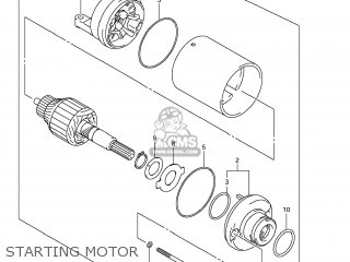 STARTING MOTOR - GSX650F 2009 (K9) USA (E03)