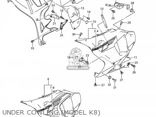 UNDER COWLING (MODEL K8) - GSX650F 2009 (K9) USA (E03)
