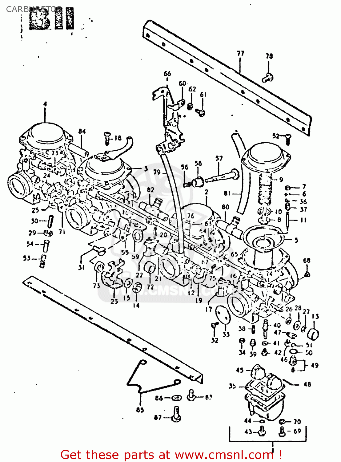 Suzuki GSX750 1980 (T) (E01 E02 E06 E22 E24) CARBURETOR - buy original ...