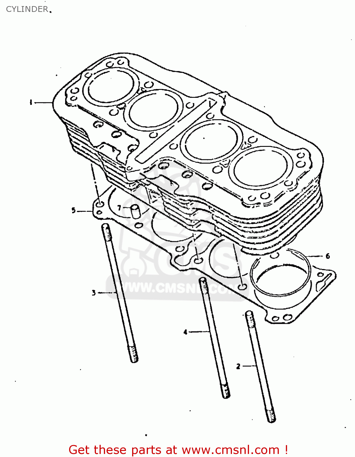 CYLINDER GSX750 1980 (T) (E01 E02 E06 E22 E24)