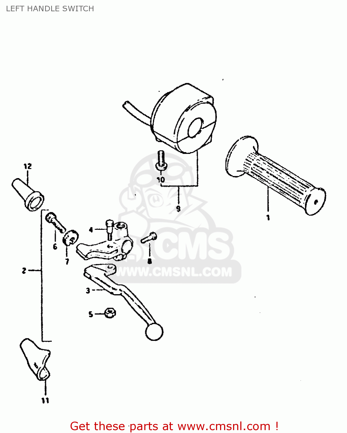 LEFT HANDLE SWITCH GSX750 1980 (T) (E01 E02 E06 E22 E24)