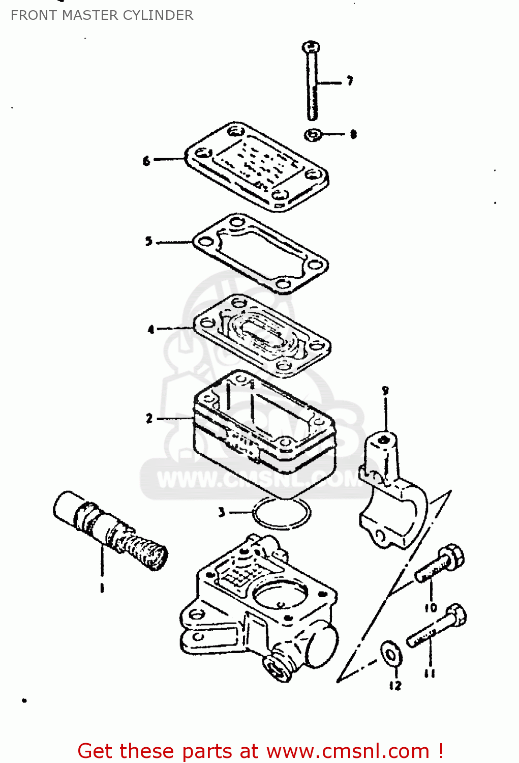 FRONT MASTER CYLINDER GSX750 1980 (T) (E01 E02 E06 E22 E24)