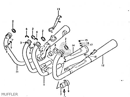 MUFFLER - GSX750 1980 (T) (E01 E02 E06 E22 E24)