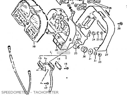 SPEEDOMETER - TACHOMETER - GSX750 1980 (T) (E01 E02 E06 E22 E24)