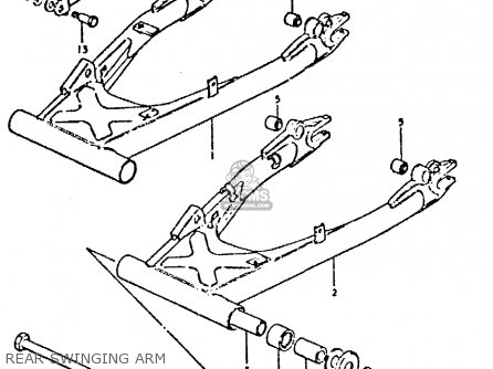 REAR SWINGING ARM - GSX750 1980 (T) (E01 E02 E06 E22 E24)