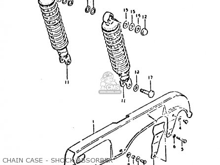 CHAIN CASE - SHOCK ABSORBER - GSX750 1980 (T) (E01 E02 E06 E22 E24)