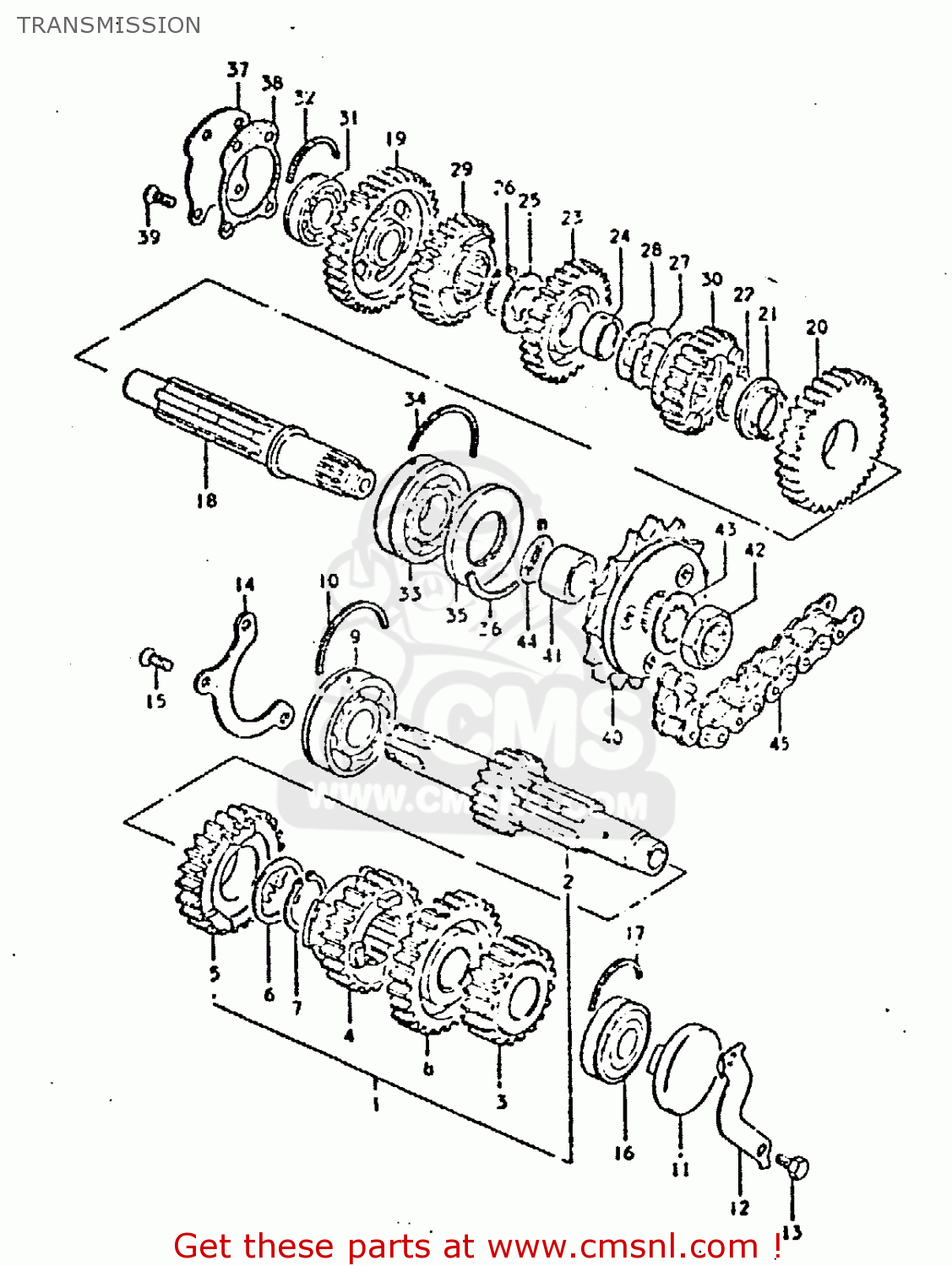 TRANSMISSION GSX750 1981 (X) (E01 E02 E06 E22 E24)