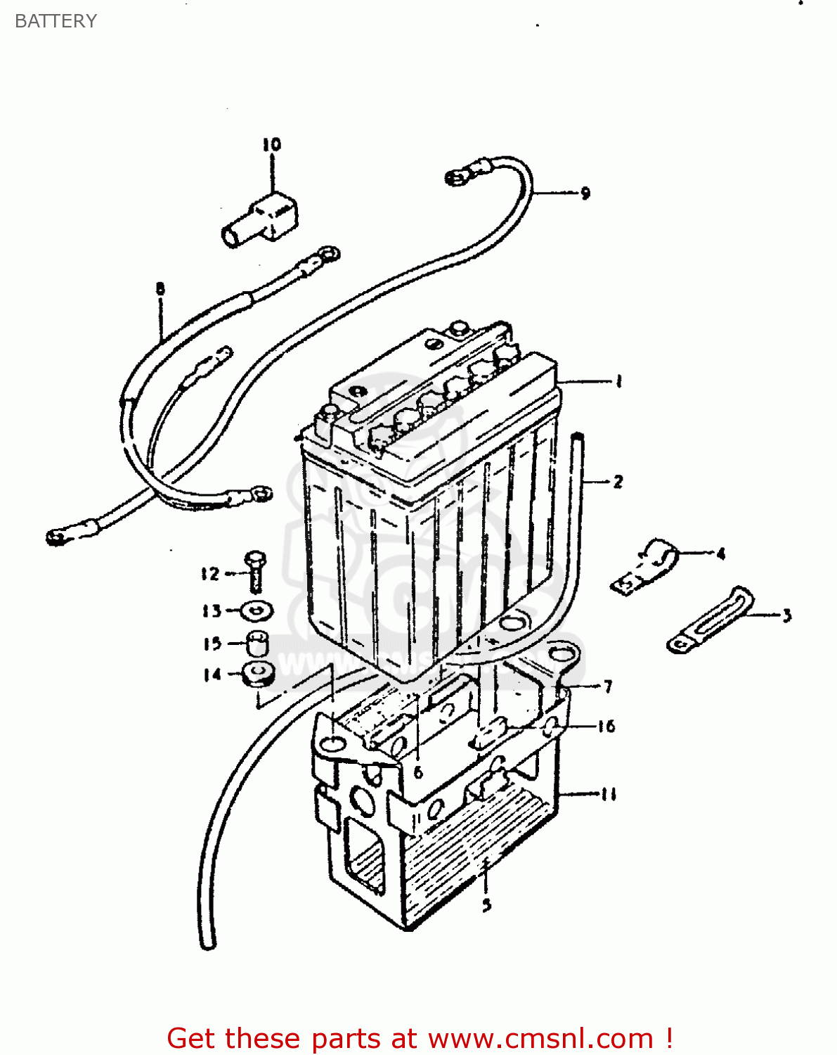 BATTERY GSX750 1981 (X) (E01 E02 E06 E22 E24)
