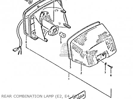 REAR COMBINATION LAMP (E2, E4, E21) - GSX750 1981 (X) (E01 E02 E06 E22 E24)