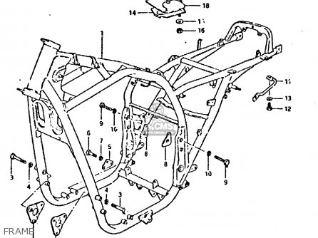FRAME - GSX750 1981 (X) (E01 E02 E06 E22 E24)
