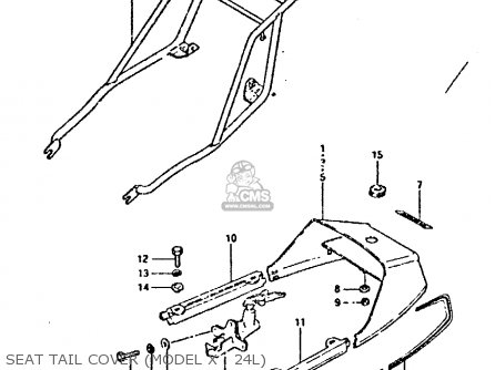 SEAT TAIL COVER (MODEL X : 24L) - GSX750 1981 (X) (E01 E02 E06 E22 E24)