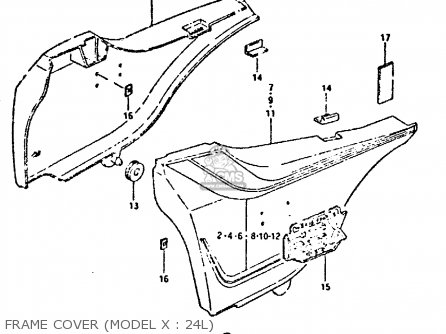FRAME COVER (MODEL X : 24L) - GSX750 1981 (X) (E01 E02 E06 E22 E24)