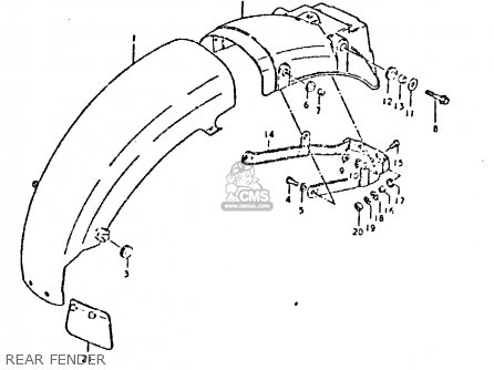 REAR FENDER - GSX750 1981 (X) (E01 E02 E06 E22 E24)
