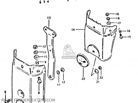 REAR FENDER EXTENSION - GSX750 1981 (X) (E01 E02 E06 E22 E24)