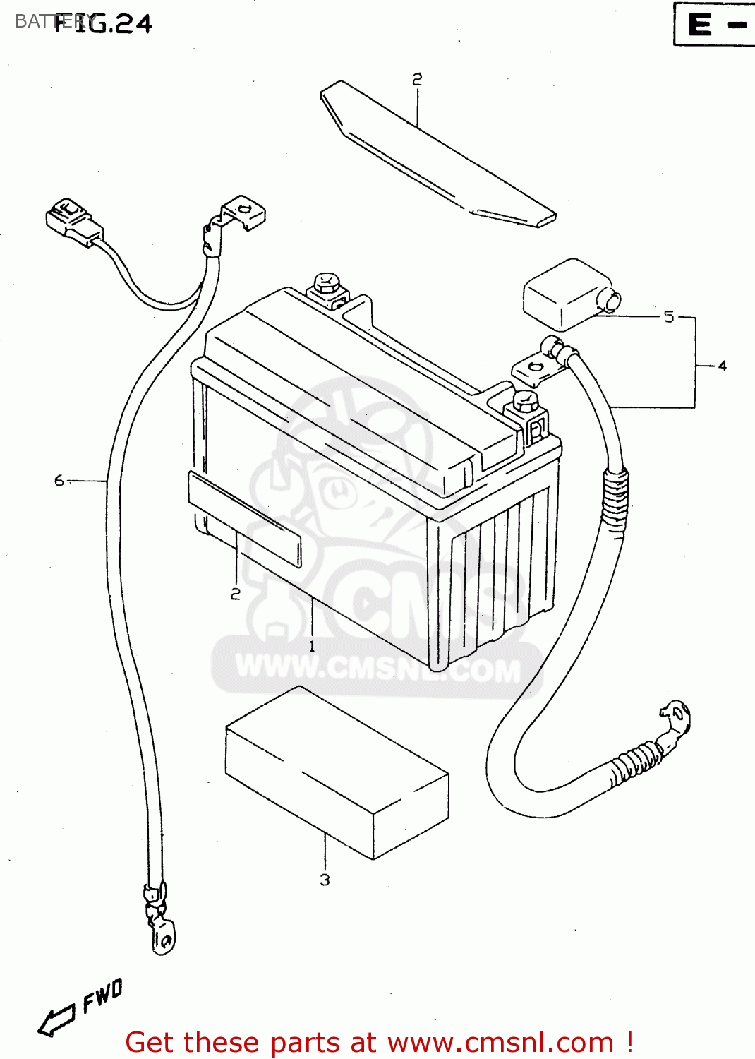 BATTERY GSX750 1998 (W) (E02 E04 E17 E18 E22 E25 E34)