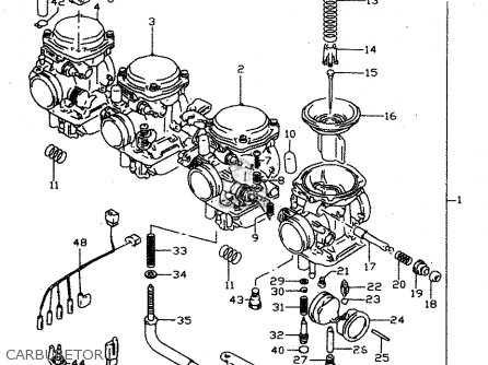 CARBURETOR - GSX750 1998 (W) (E02 E04 E17 E18 E22 E25 E34)
