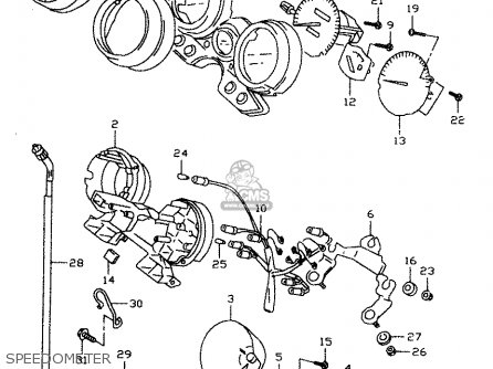 SPEEDOMETER - GSX750 1998 (W) (E02 E04 E17 E18 E22 E25 E34)