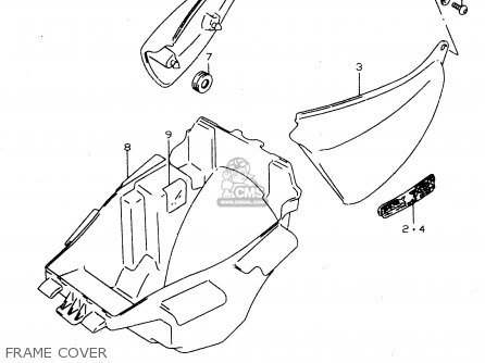 FRAME COVER - GSX750 1998 (W) (E02 E04 E17 E18 E22 E25 E34)