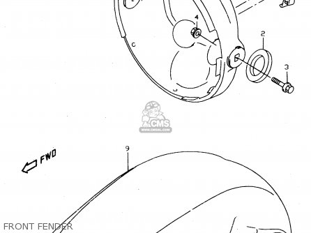 FRONT FENDER - GSX750 1998 (W) (E02 E04 E17 E18 E22 E25 E34)