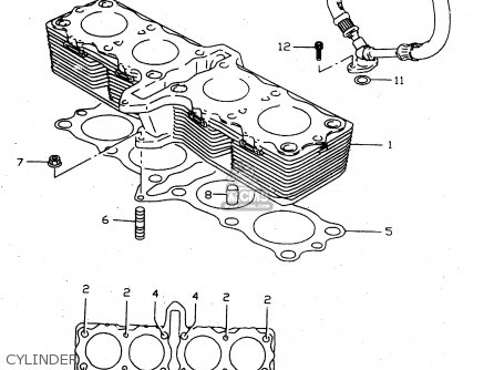 CYLINDER - GSX750 1998 (W) (E02 E04 E17 E18 E22 E25 E34)