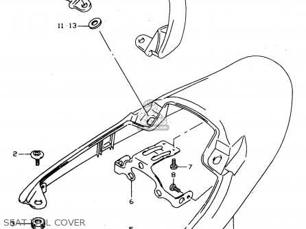 SEAT TAIL COVER - GSX750 1998 (W) (E02 E04 E17 E18 E22 E25 E34)