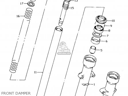 FRONT DAMPER - GSX750 1998 (W) (E02 E04 E17 E18 E22 E25 E34)